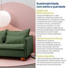 Sofá Modular 2 Lugares Braço Lateral Com Pé Bolinha Sôma Cabe