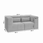 Sofá Modular 2 Lugares Com Braços Laterais Easybox Cabecasa M