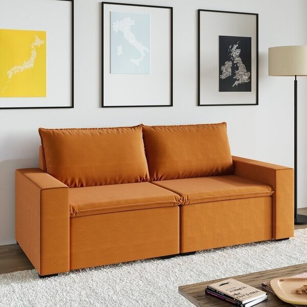 Sofá Modular 2 Lugares Com Braços Laterais Zen Cabecasa ...
