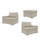 Sofá Modular 2 Lugares Com Braços Laterais Zen Cabecasa Madei