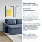 Sofá Modular 2 Lugares Com Braços Laterais Zen Cabecasa Madei