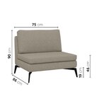 Sofá Modular 2 Lugares Com Chaise 150cm Calla Cabecasa Madeir