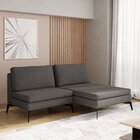 Sofá Modular 2 Lugares Com Chaise 170cm Calla Cabecasa Madeir