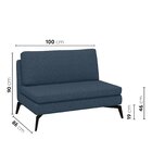 Sofá Modular 2 Lugares Com Chaise 200cm Calla Cabecasa Madeir