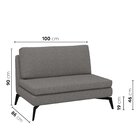 Sofá Modular 2 Lugares Com Chaise 200cm Calla Cabecasa Madeir