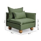 Sofá Modular 2 Lugares Com Chaise E Pé Bolinha Sôma Cabecasa