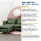 Sofá Modular 2 Lugares Com Chaise E Pé Bolinha Sôma Cabecasa