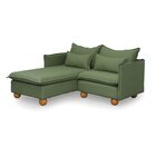 Sofá Modular 2 Lugares Com Chaise E Pé Bolinha Sôma Cabecasa