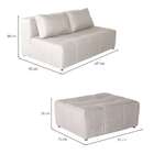 Sofá Modular 2 Lugares Com Puff Soho Linho Cru