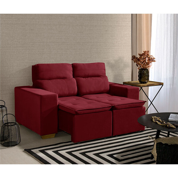 Sofá Modular 2 Lugares Marabá 150cm Com Molas, Retrátil E Rec