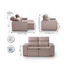 Sofá Modular 2 Lugares Marabá 150cm Com Molas, Retrátil E Rec
