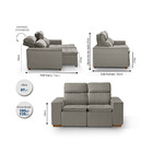 Sofá Modular 2 Lugares Marabá 150cm Com Molas, Retrátil E Rec