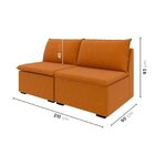 Sofá Modular 2 Lugares Zen Cabecasa Madeiraoriginals Mostarda