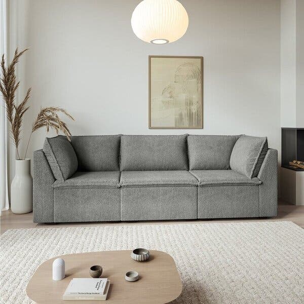 Sofá Modular 2 Módulos Canto 1 Módulo Central Zen Cabecasa