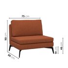 Sofá Modular 3 Lugares 225cm Calla Cabecasa Madeiraoriginals