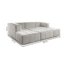 Sofá Modular 3 Lugares Bouclé Cinza