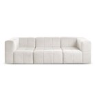 Sofá Modular 3 Lugares Bouclé Nude