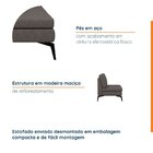 Sofá Modular 3 Lugares Com Chaise 300cm Calla Cabecasa Madeir