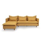 Sofá Modular 3 Lugares Com Chaise E Pé Madeira Sôma Cabecasa