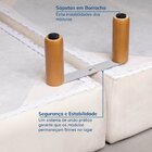 Sofá Modular 3 Lugares Com Chaise E Pé Madeira Sôma Cabecasa