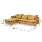 Sofá Modular 3 Lugares Com Chaise E Pé Madeira Sôma Cabecasa