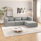 Sofá Modular 3 Lugares Com Puff Easybox Cabecasa Madeiraorigi