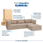 Sofá Modular 3 Lugares Com Puff Easybox Cabecasa Madeiraorigi