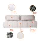 Sofá Modular 3 Lugares Com Puff Soho Linho Cru