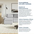 Sofá Modular 3 Lugares Com Puff Zen Cabecasa Madeiramadeira C