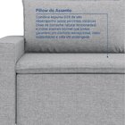 Sofá Modular 3 Lugares Com Puff Zen Cabecasa Madeiramadeira C