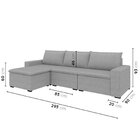 Sofá Modular 3 Lugares Com Puff Zen Cabecasa Madeiramadeira C