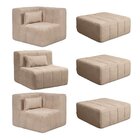 Sofá Modular 3 Lugares E 3 Puff Easyboxcabecasa Madeiraorigin