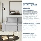 Sofá Modular 3 Lugares Zen Cabecasa Madeiraoriginals Cinza