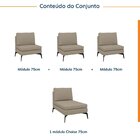 Sofá Modular 4 Lugares Com Chaise 300cm Calla Cabecasa Madeir