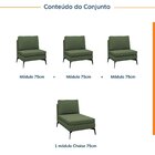 Sofá Modular 4 Lugares Com Chaise 300cm Calla Cabecasa Madeir