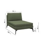 Sofá Modular 4 Lugares Com Chaise 300cm Calla Cabecasa Madeir