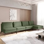 Sofá Modular 4 Lugares Com Chaise 300cm Calla Cabecasa Madeir