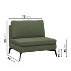 Sofá Modular 4 Lugares Com Chaise 300cm Calla Cabecasa Madeir
