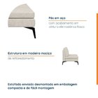 Sofá Modular 4 Lugares Com Chaise 300cm Calla Cabecasa Madeir