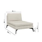 Sofá Modular 4 Lugares Com Chaise 300cm Calla Cabecasa Madeir