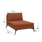 Sofá Modular 4 Lugares Com Chaise 340cm Calla Cabecasa Madeir