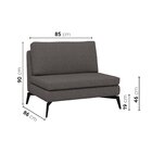 Sofá Modular 4 Lugares Com Chaise 340cm Calla Cabecasa Madeir