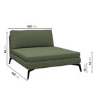 Sofá Modular 4 Lugares Com Chaise 400cm Calla Cabecasa Madeir