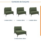 Sofá Modular 4 Lugares Com Chaise 400cm Calla Cabecasa Madeir