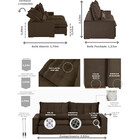 Sofá Modular 5 Lugares Ceará Retrátil E Reclinável Com Molas