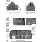 Sofá Modular 6 Lugares Olinda 2.90 Mt Com Molas Retrátil E Re