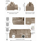 Sofá Modular 6 Lugares Olinda 2.90 Mt Com Molas Retrátil E Re