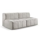 Sofá Modular  2 Lugares Bouclé Cinza