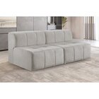 Sofá Modular  2 Lugares Bouclé Cinza
