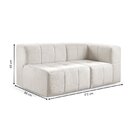 Sofá Modular  2 Lugares Bouclé Nude